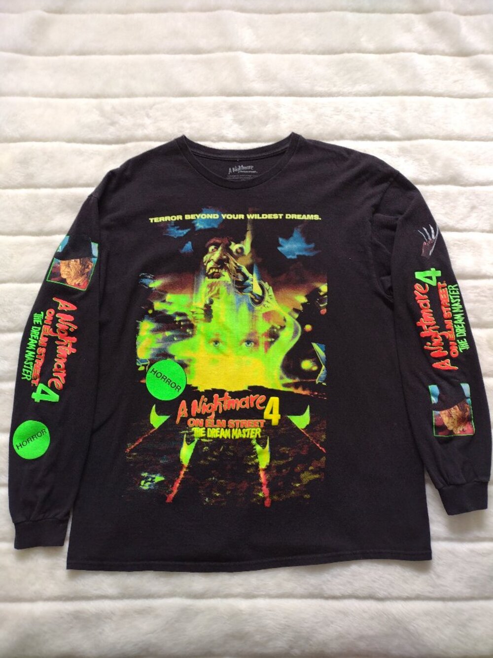 A Nightmare on Elm Street 4 Men's T-Shirt Black XL The Dream Master Long Sleeve